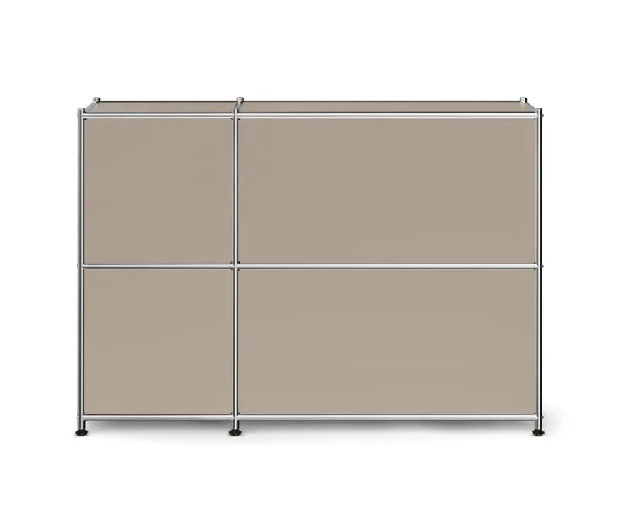 Sideboard Metall »CN3 Slim Line« mit 2 Klappfächern, taupe