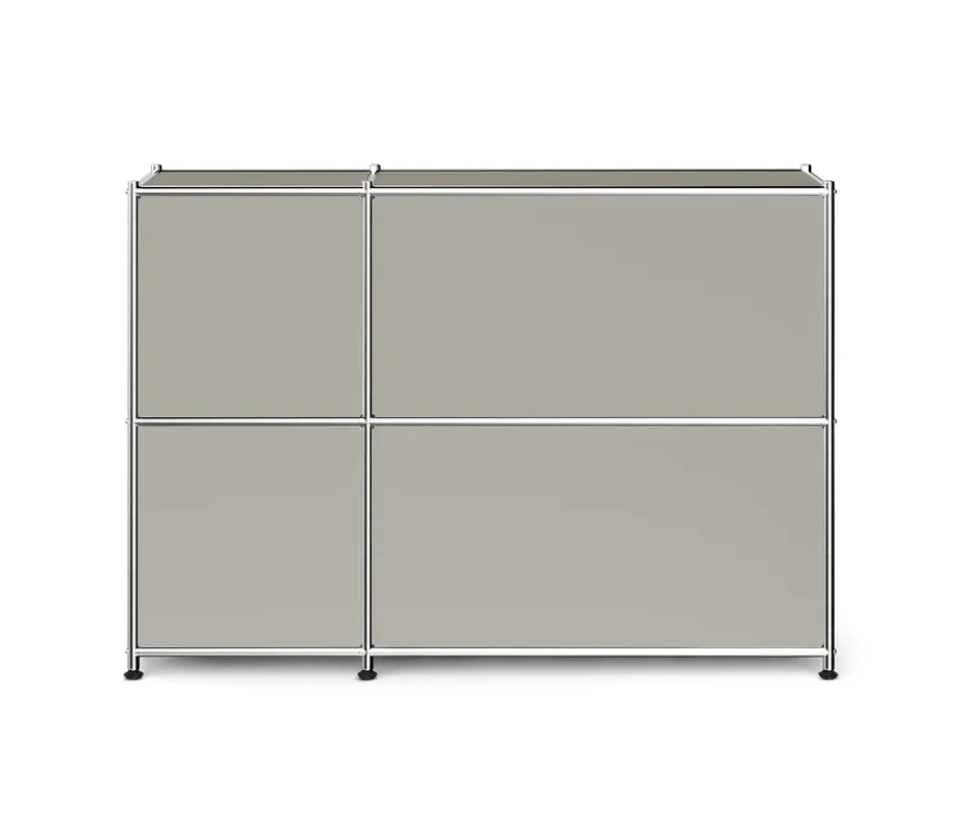 Sideboard Metall »CN3 Slim Line« mit 2 Klappfächern, hellgrau