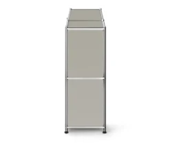 Sideboard Metall »CN3 Slim Line« mit 2 Klappfächern, hellgrau