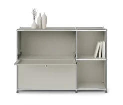 Sideboard Metall »CN3 Slim Line« mit 2 Klappfächern, hellgrau
