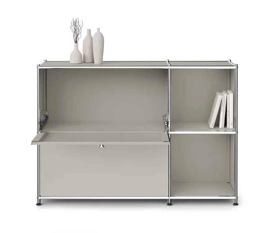 Sideboard Metall »CN3 Slim Line« mit 2 Klappfächern, hellgrau