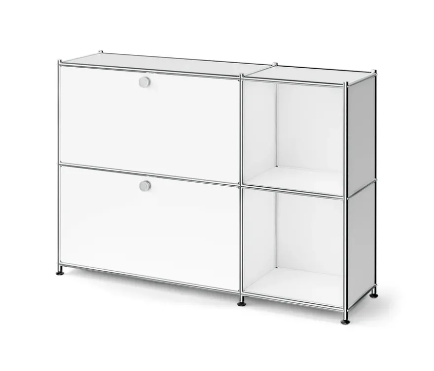 Sideboard Metall »CN3 Slim Line« mit 2 Klappfächern, weiß