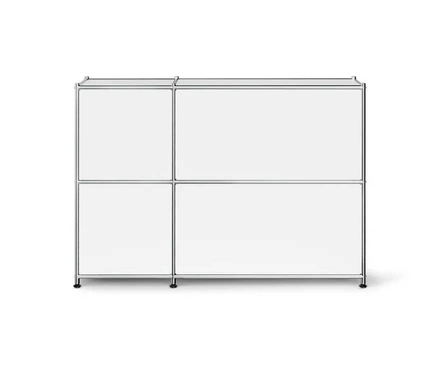 Sideboard Metall »CN3 Slim Line« mit 2 Klappfächern, weiß
