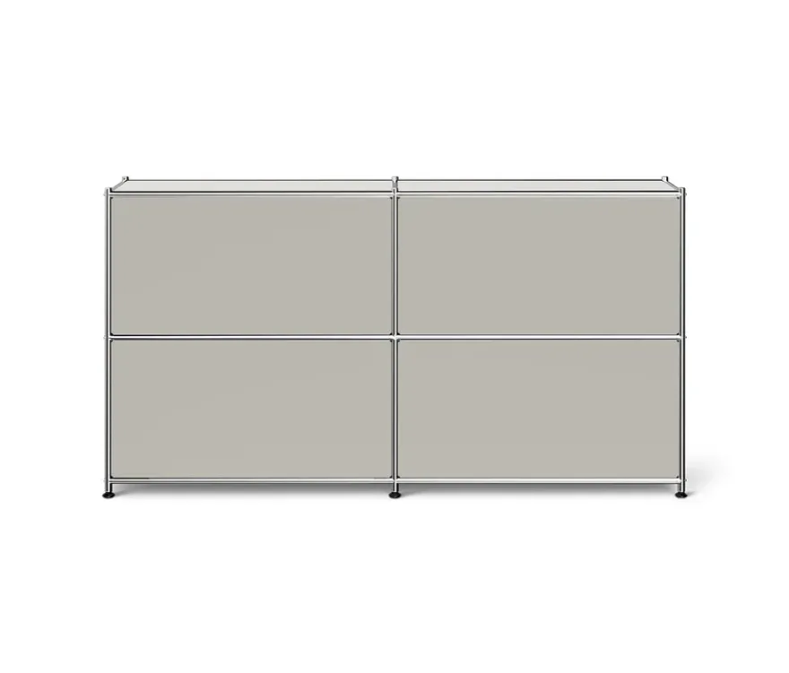 Sideboard Metall »CN3 Slim Line« mit 4 Klappfächern, hellgrau