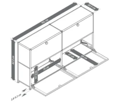 Sideboard Metall »CN3 Slim Line« mit 4 Klappfächern, hellgrau
