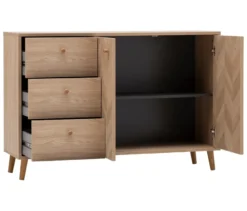 Sideboard »Visby«, Eichen-Fischgräten-Dekor