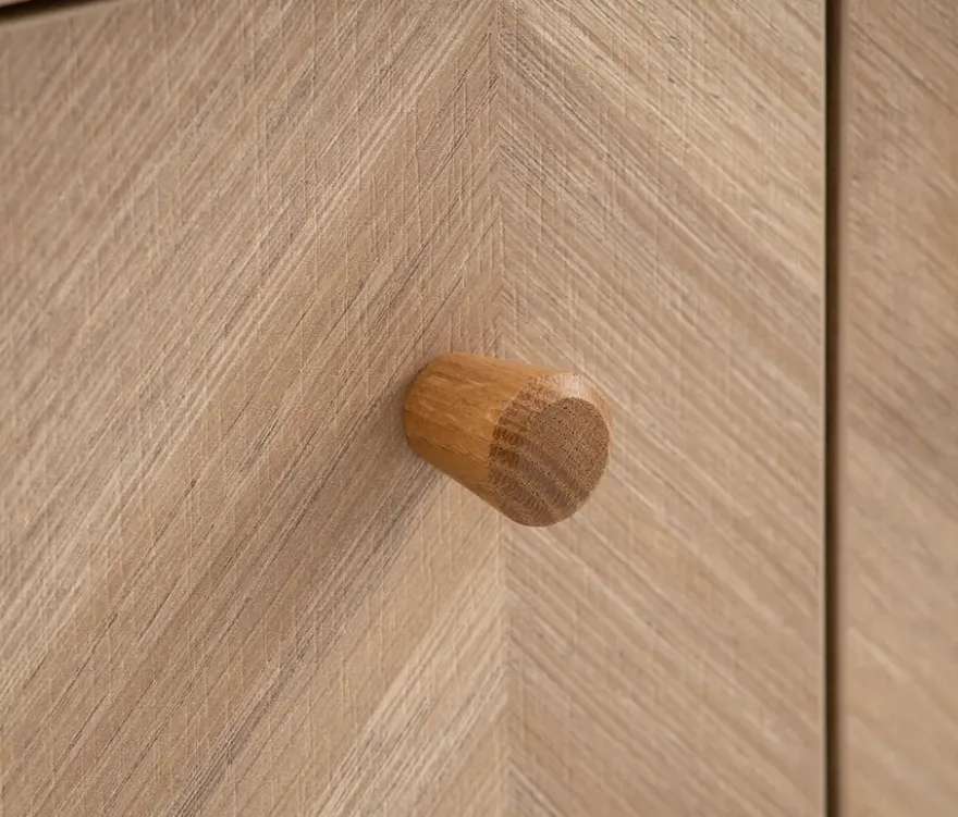 Sideboard »Visby«, Eichen-Fischgräten-Dekor