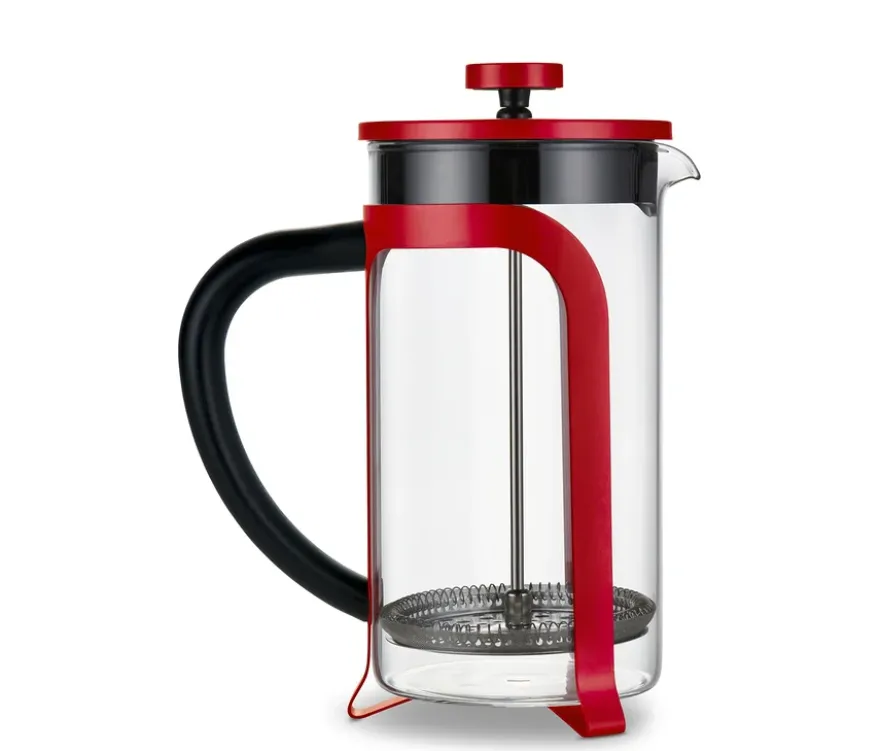 Siebstempelkanne 800 ml, 6 Tassen, rot