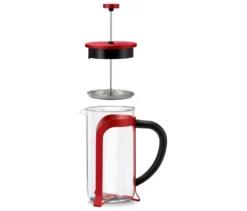 Siebstempelkanne 800 ml, 6 Tassen, rot