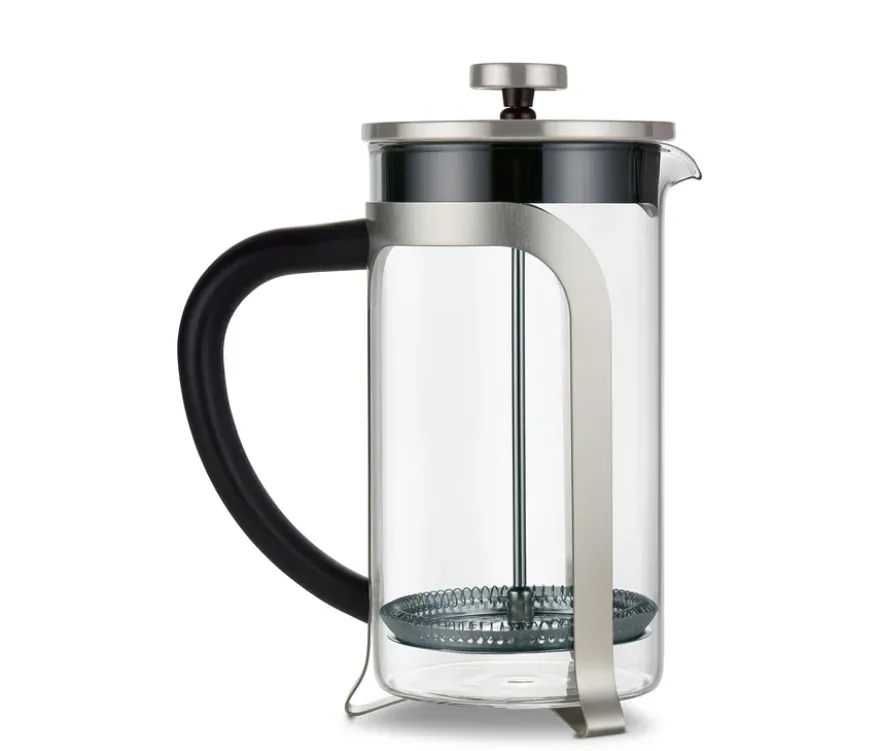 Siebstempelkanne 800 ml, 6 Tassen, silber