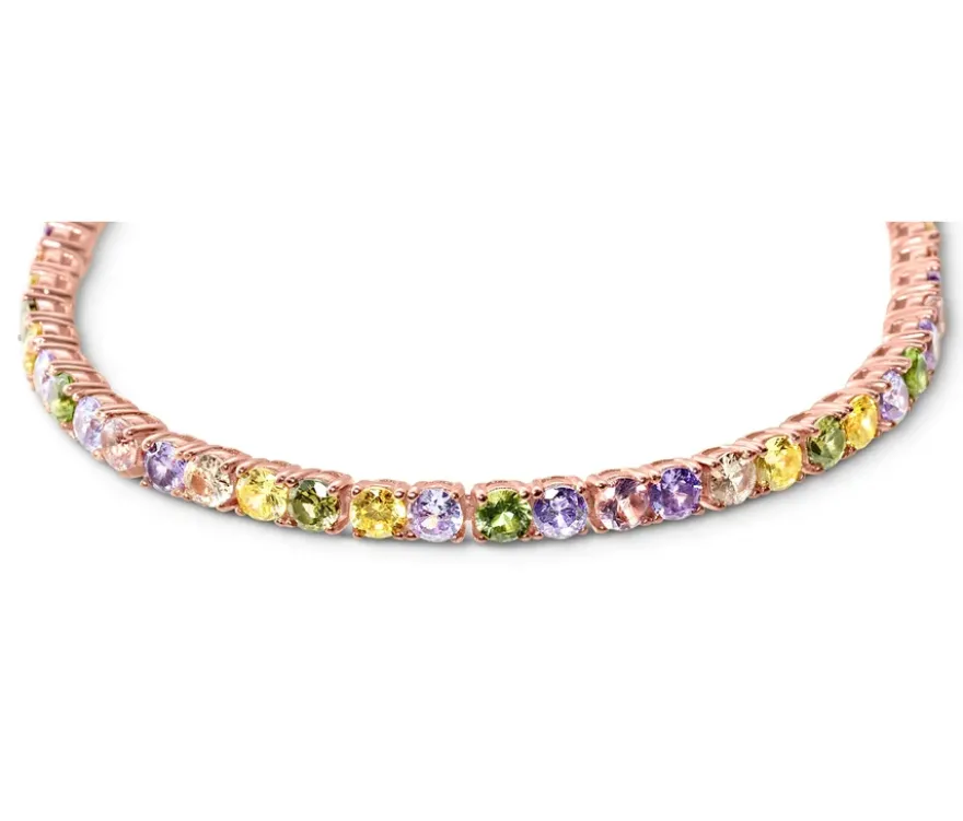 925 Silber Armband Tennis Multicolor