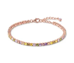 925 Silber Armband Tennis Multicolor