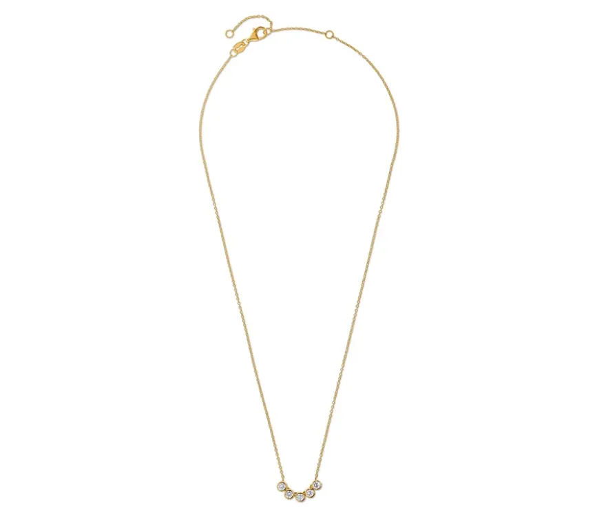 925 Silber Kette Tennis Zirkonia