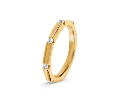 925 Silber Ring »Octagon«, vergoldet