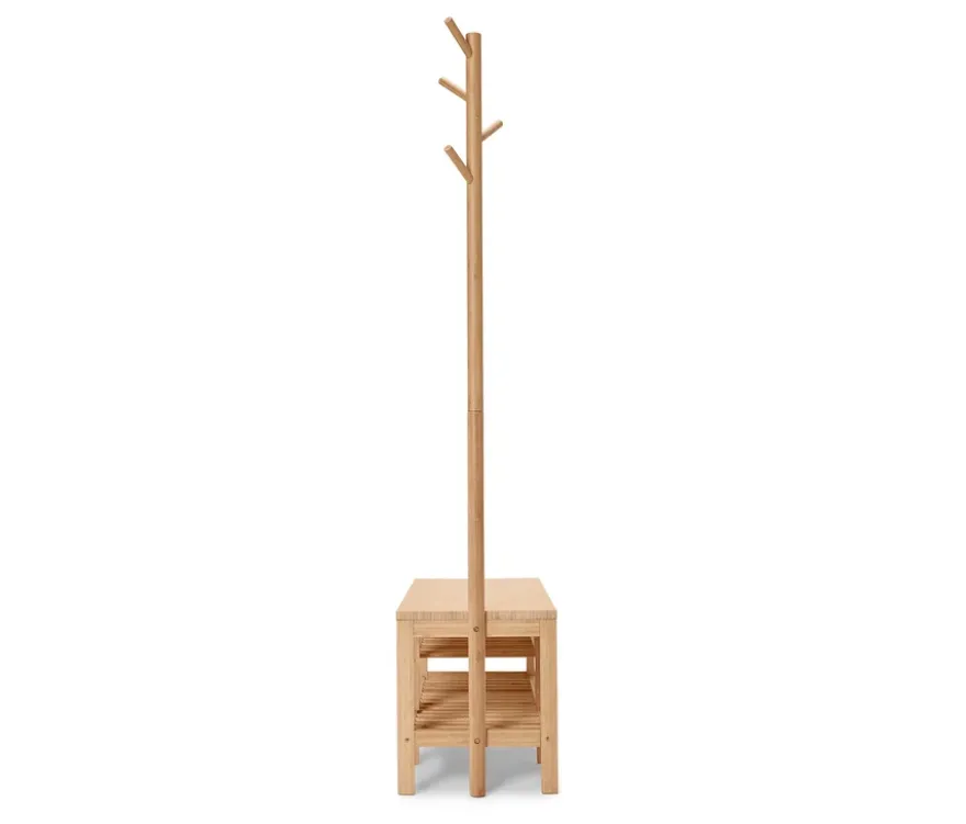 Sitzbank mit Garderobenständer
