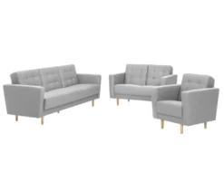 3-Sitzer Schlafsofa »Janny«, hellgrau