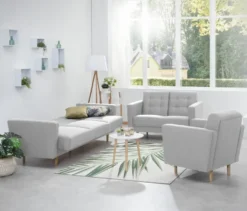 3-Sitzer Schlafsofa »Janny«, hellgrau
