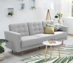 3-Sitzer Schlafsofa »Janny«, hellgrau
