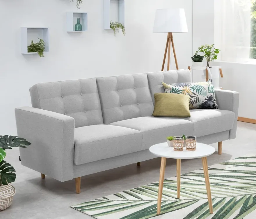 3-Sitzer Schlafsofa »Janny«, hellgrau