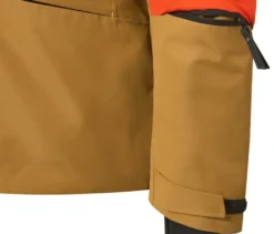 Skijacke, orange/braun