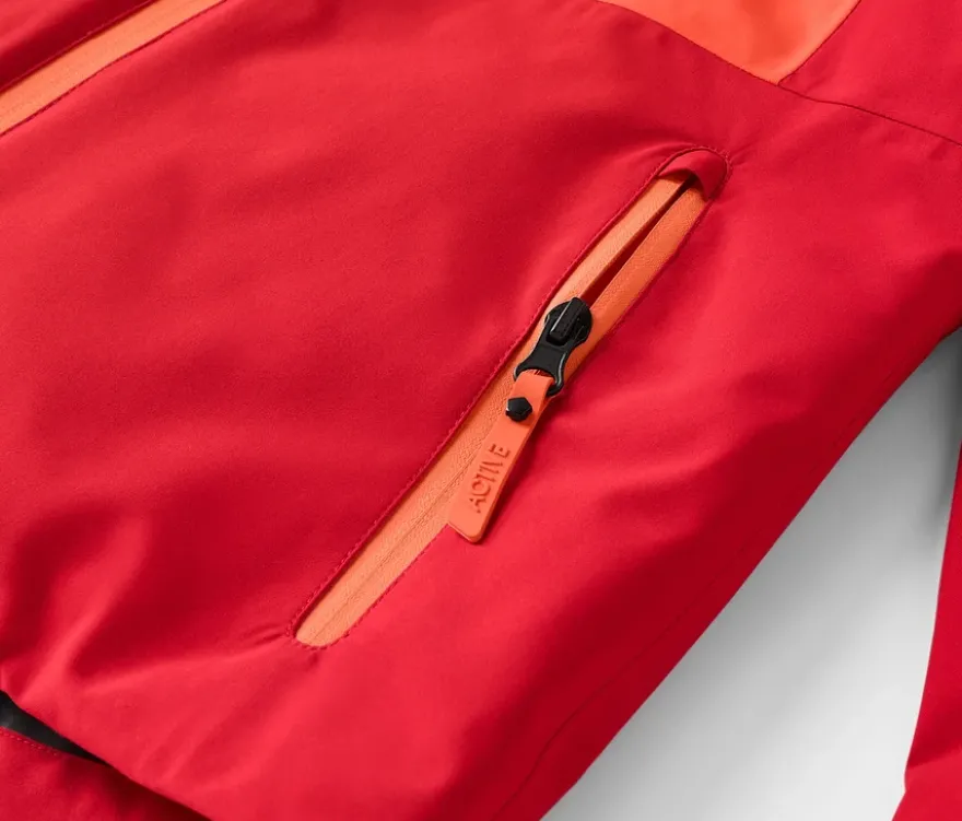 Skijacke, rot-orange