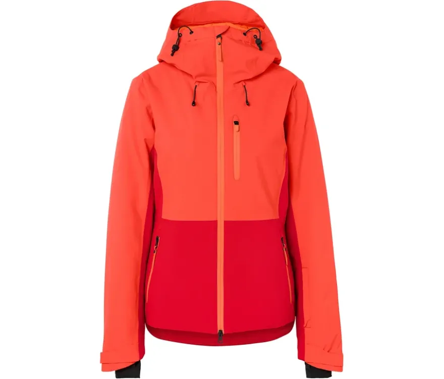 Skijacke, rot-orange