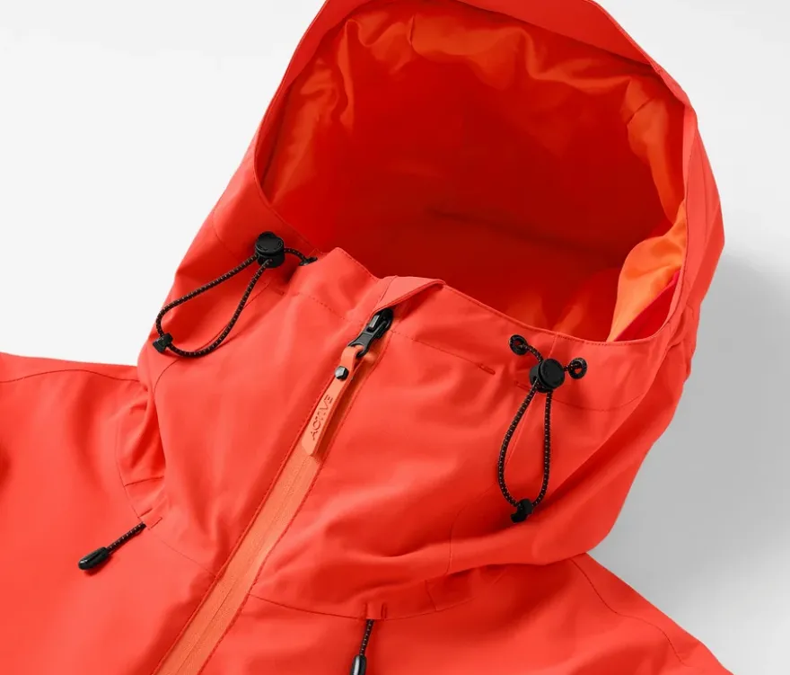 Skijacke, rot-orange