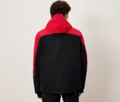 Skijacke, rot-schwarz