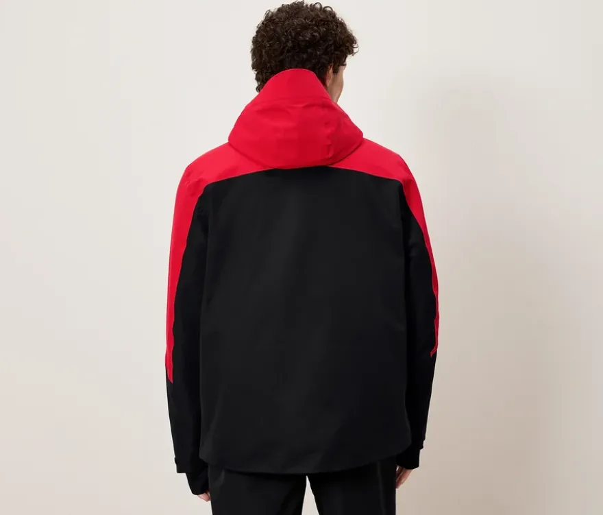 Skijacke, rot-schwarz