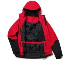 Skijacke, rot-schwarz