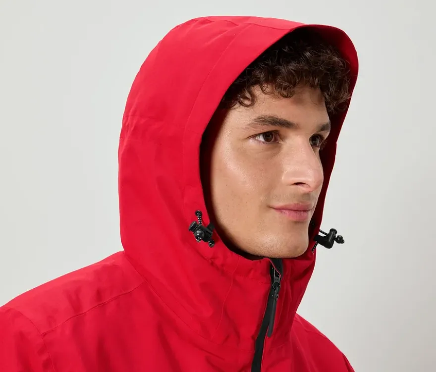 Skijacke, rot-schwarz