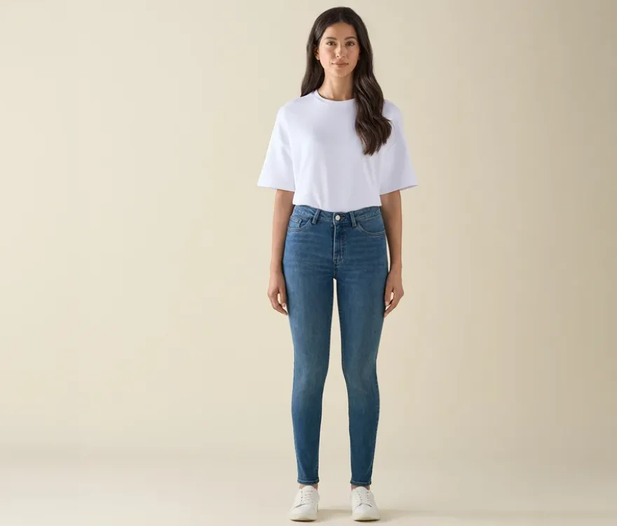 Skinny Jeans – Fit »Hanna«, mid blue