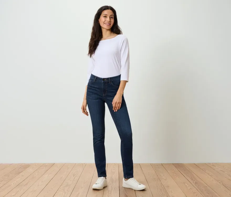 Slim-Jeans – Fit »Emma«, dark blue denim