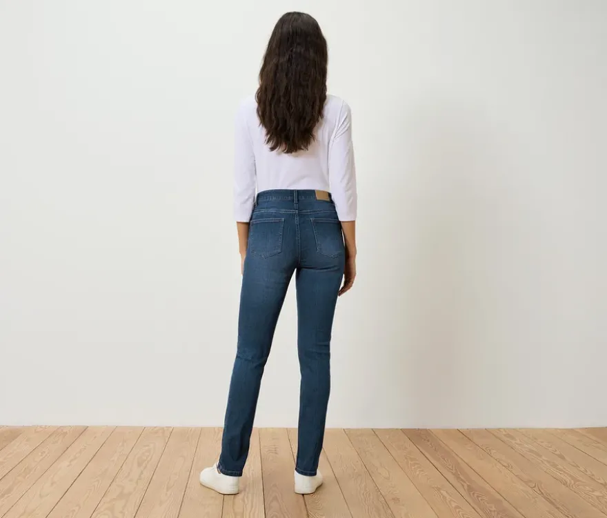 Slim-Jeans – Fit »Emma«, mid blue denim