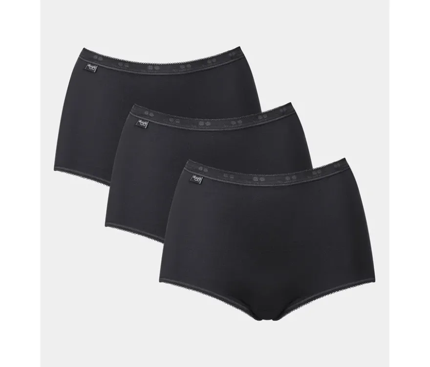 sloggi Basic+ Maxi C3P, black