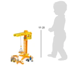 small foot Baukran mit Baustellenzubehör