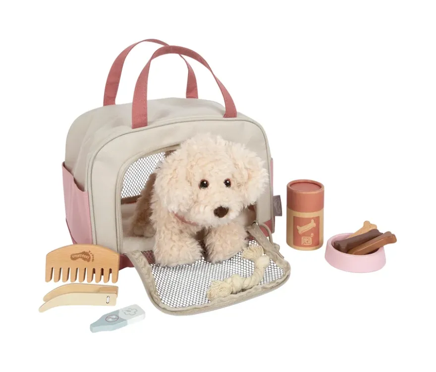 small foot Plüschhund mit Tasche und Pflege-Set