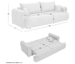 Sofa 2,5-Sitzer mit Auszugsbett »DreamAble«, dunkelgrün