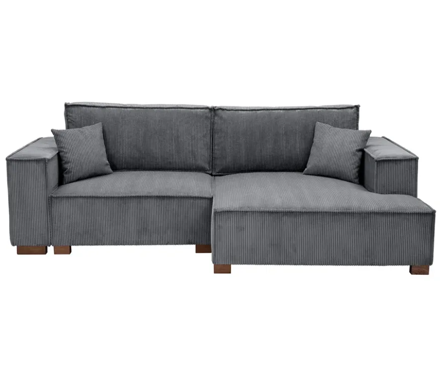 Sofa 2-Sitzer mit Auszugsbett links, Longchair rechts »Cumello«, anthrazit