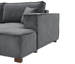 Sofa 2-Sitzer mit Auszugsbett links, Longchair rechts »Cumello«, anthrazit