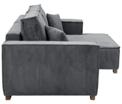 Sofa 2-Sitzer mit Auszugsbett links, Longchair rechts »Cumello«, anthrazit