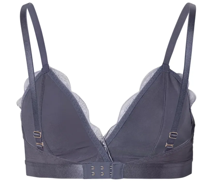 Soft-BH mit Stickerei, rauchblau