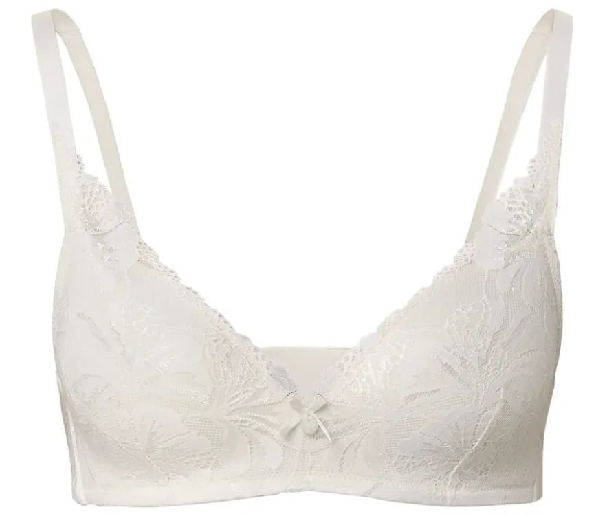 Softschalen-BH mit Spitze, creme