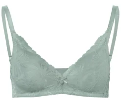 Softschalen-BH mit Spitze, jade