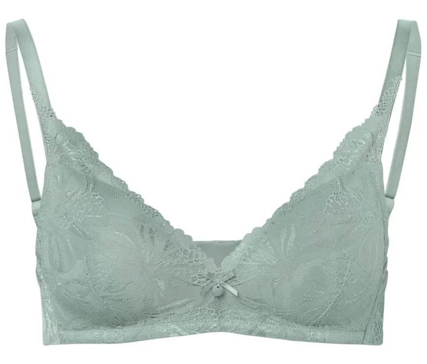Softschalen-BH mit Spitze, jade
