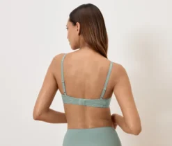 Softschalen-BH mit Spitze, jade