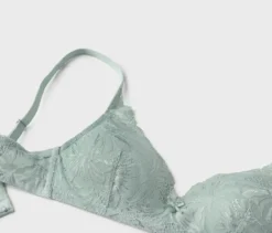 Softschalen-BH mit Spitze, jade