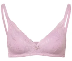 Softschalen-BH mit Spitze, rosa