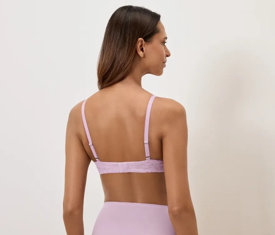 Softschalen-BH mit Spitze, rosa