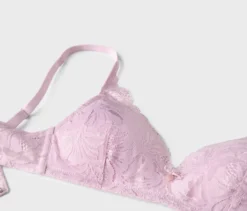 Softschalen-BH mit Spitze, rosa